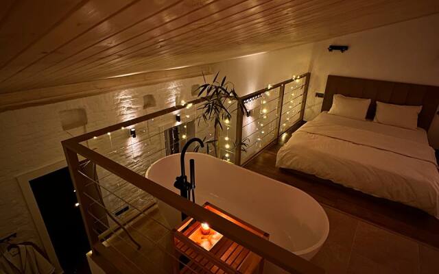 Апартаменты 2-х уровневый лофт PUSHKIN