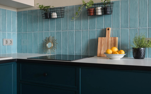 Квартира с бирюзовым настроением