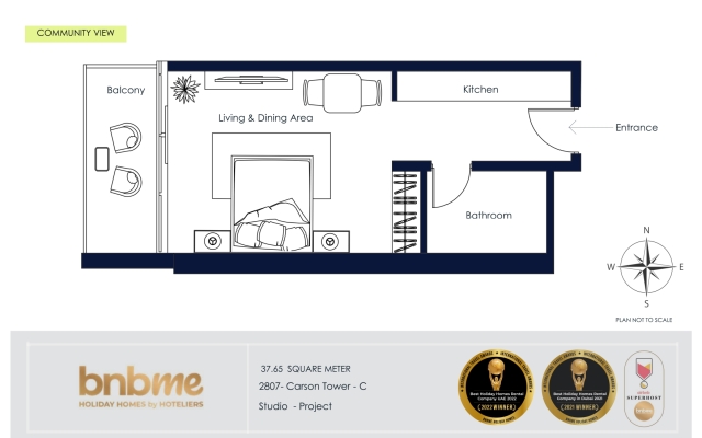 Апартаменты bnbmehomes | Chic Studio in Damac Hills-2807