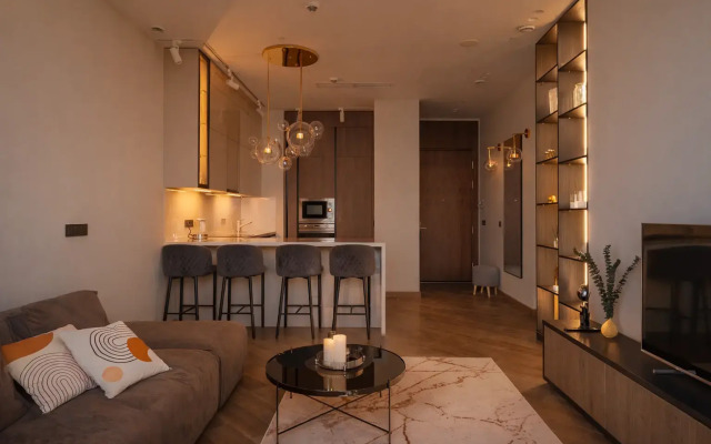 Апартаменты Sky City Moscow 59 этаж! Редкий вид на город! Интерьер нежный как лакомка!