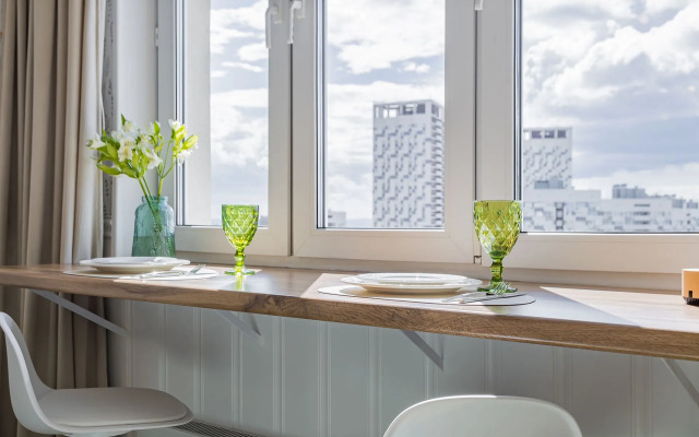 Квартира Студия с видом на реку, уходящую вдаль