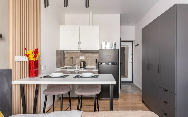 Inhome24 Spokoynaya oranzhevaya Studiya V Zhk Tushino Apartment