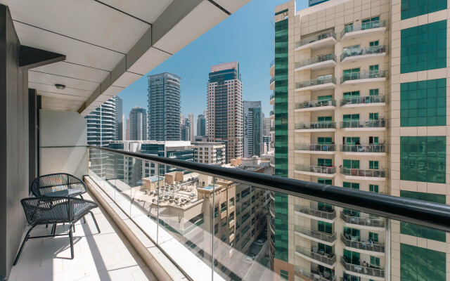 Апартаменты Urban Caves - Chic Apartment With Balcony Near The Walk JBR