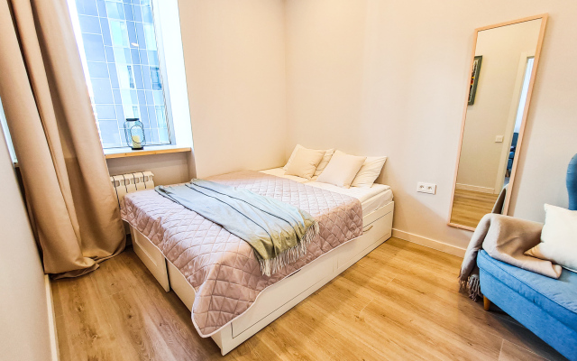 Skandinaviya three-room apartment with a gorgeous view of Moscow City Apartments