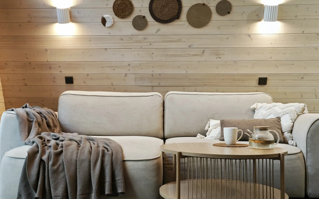 Частный дом Уютный А-фрейм Поле с баней и чаном