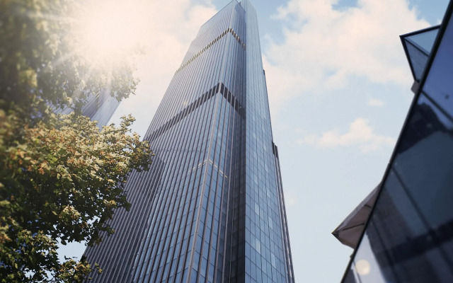 Апартаменты Neva Towers c ванной у окна