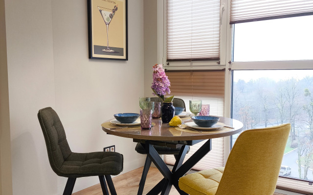 Апартаменты Новые уютные Клен в доме бизнес-класса с охраной