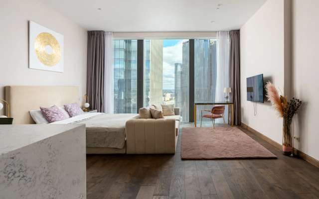 Sky Moscow City s shikarnim vidom na vse bashni Moskva city Apartments
