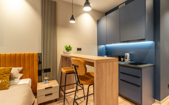 Квартира GLOBALSTAY Студия Ладожский Авенир 10 мин от метро Ладожская