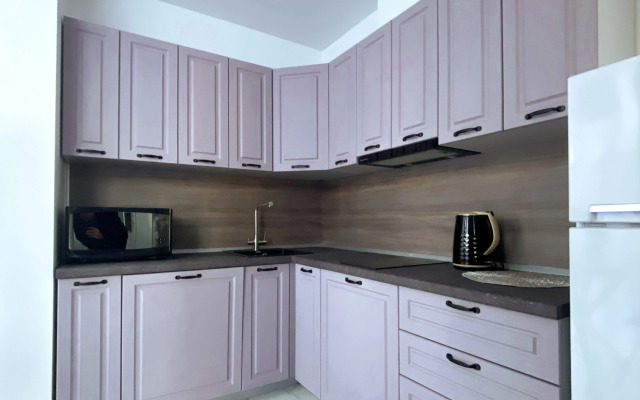 Апартаменты-студия видовая 30 кв.м. с двуспальным диваном и панорамной зоной,  с 15 по 17 этаж