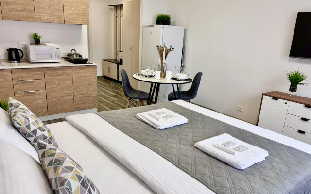 Квартира Комфортная Новая Студия с Мягкой Кроватью