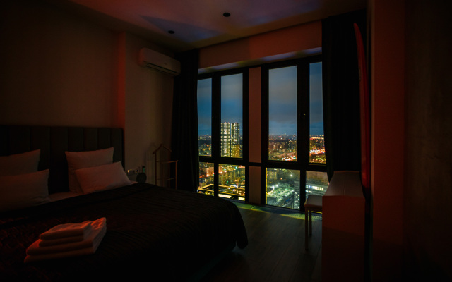 Lalapart Skyfall s Panoramnym Vidom s 46 EtazhaNeboskreba Savelovskij Siti Apartments
