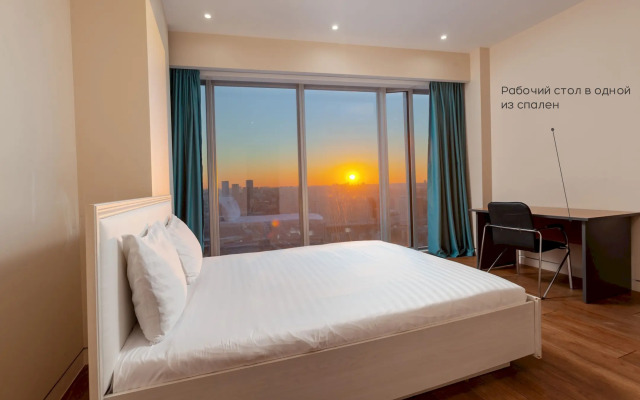 Moskva Siti Lux s panoramnoy vannoy 3 komnaty Apartments