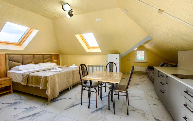 Квартира светлая на мансардном этаже с видом на горы