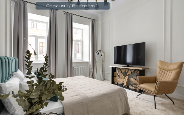 Дизайнеpские апартаменты с балконом на Pубинштейна