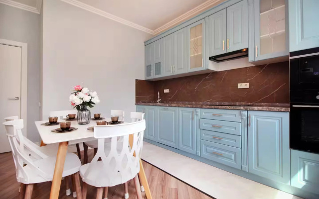 Trekhkomnatnaya V Zhk braun Vozle Trts Mega Almaty Flat