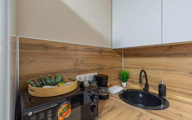 Квартира Уютная студия с видом на колесо обозрение Одно небо