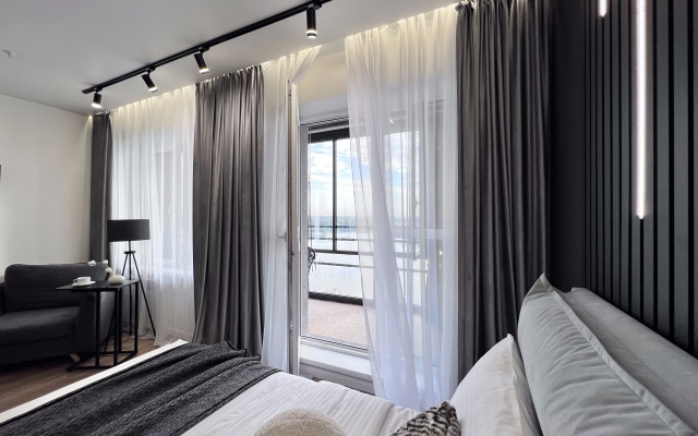 Vidovaya studiya s khammamom u reki Apartments