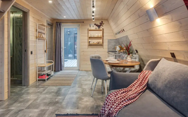 Частный дом А-фрейм Ручей с баней и дровах и чаном