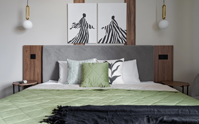 Апартаменты Зеленый дом с дизайнерским ремонтом