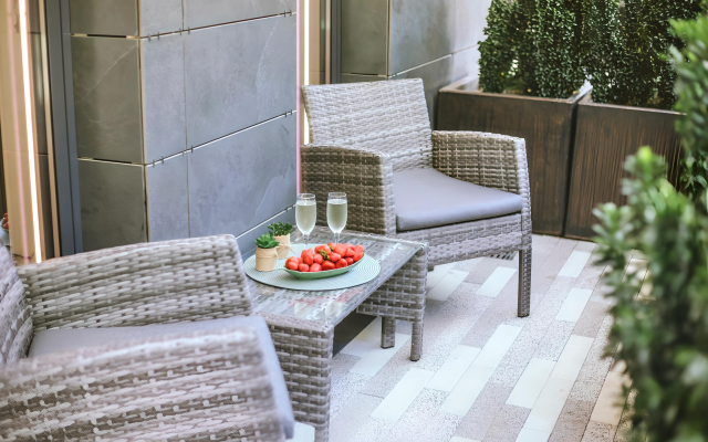 V Tsentre Sochi 10 Minut Do Morya AK Arkhitektor S Terrasoy Patio Apartaments