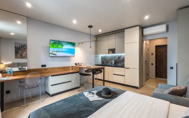 Апартаменты Крымский Рей Студия Africa боковой вид на море