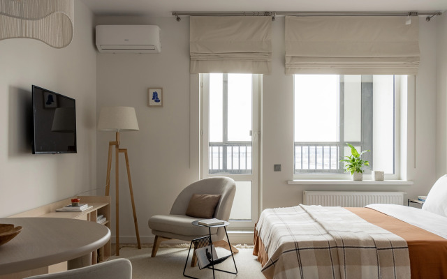 Квартира студия с дизайнерским ремонтом на Уральской