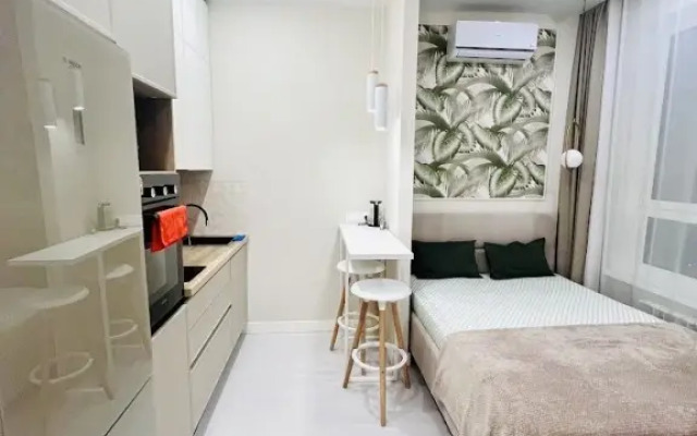 Svetlaya s dizajnerskim remontom okolo metro Apartment