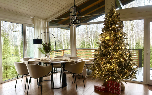 Частный Дом ЕлкиШале с 3мя спальнями, баней и чаном