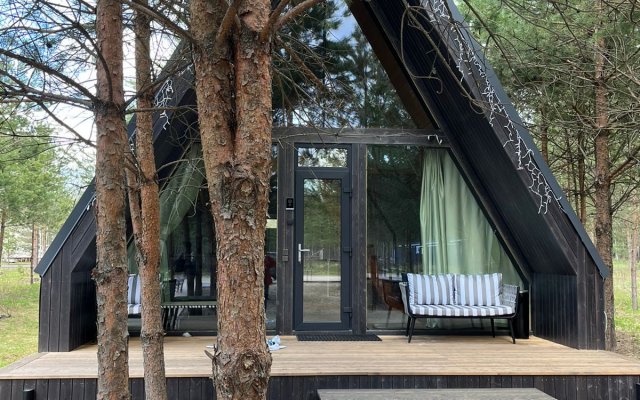 Гостевой дом A-Frame 40 с панорамным остеклением