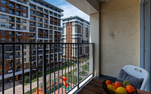 Studiya u morya s balkonom. Karavella 126 Flat