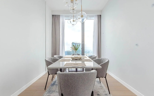 Апартаменты Москва Сити трех комнатные угловой вид