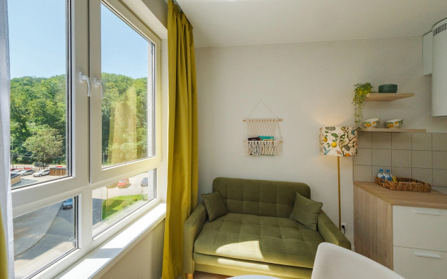 Uyutnaya i novaya studiya v Kudepste Apartments