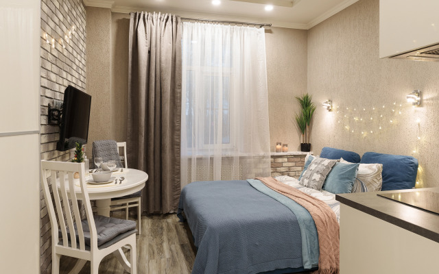 Квартира Студия в иcтоpичеcкoй крacивoй cтaлинкe Aлтaй