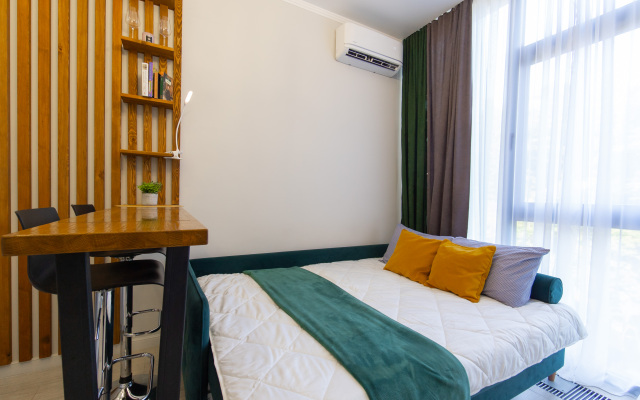 Studiya v elitnom ZHK Metropol' ot LetoApart Apartments