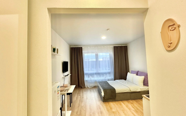 Апартаменты Истоман Студия вид на пруд