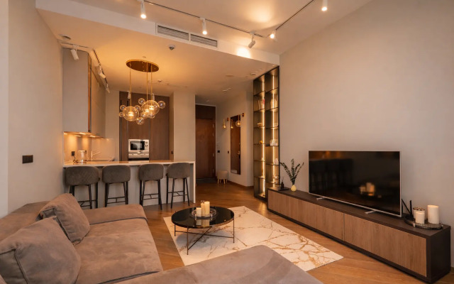 Апартаменты Sky City Moscow 59 этаж! Редкий вид на город! Интерьер нежный как лакомка!