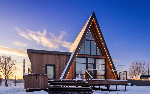 Частный дом С баней и террасой