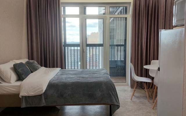 Квартира Уютная квартира-студия с видом на Бугринский мост