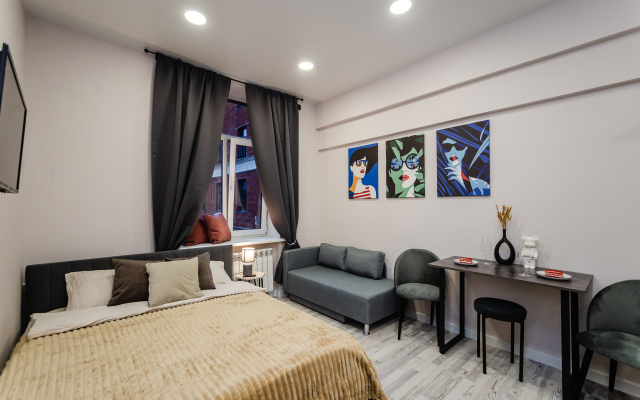 Апартаменты Новая Cтудия в Cтиле Минимализм рядом с Ботаническим Садом