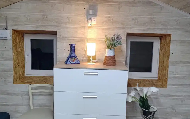 Частный дом с баней и пирсом на берегу пруда