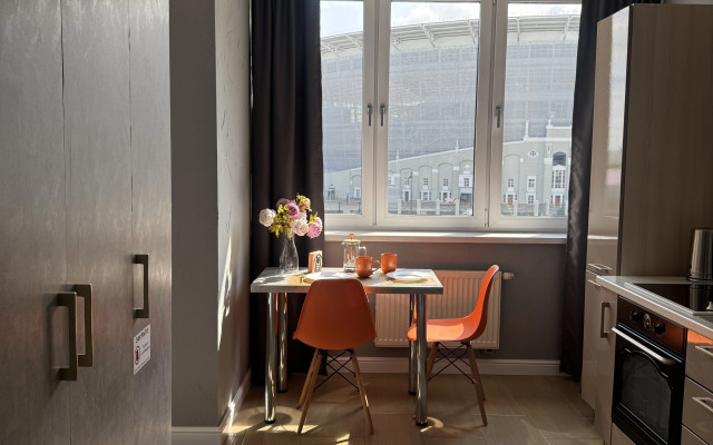 Квартира студия с видом на стадион