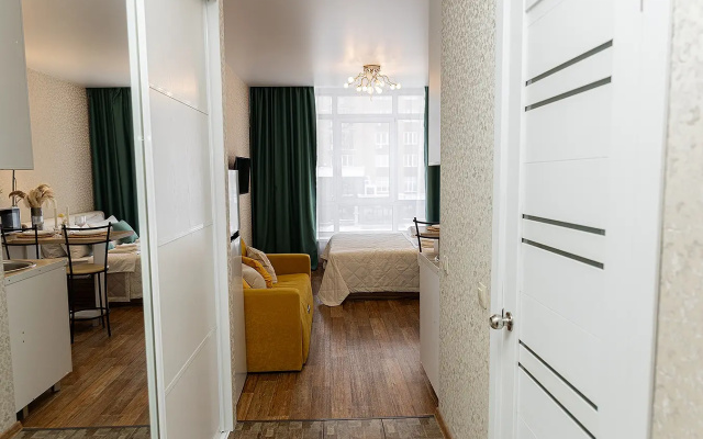 Apartamenty Sibir' House Studia v novom dome radom Ledovyj dvorec, Kuzbass Arena, Kadetskogo korpusa