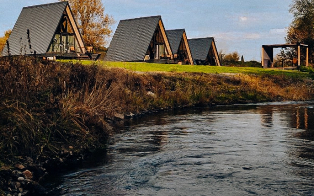 Шале двуэтажный А-фрейм с террасой