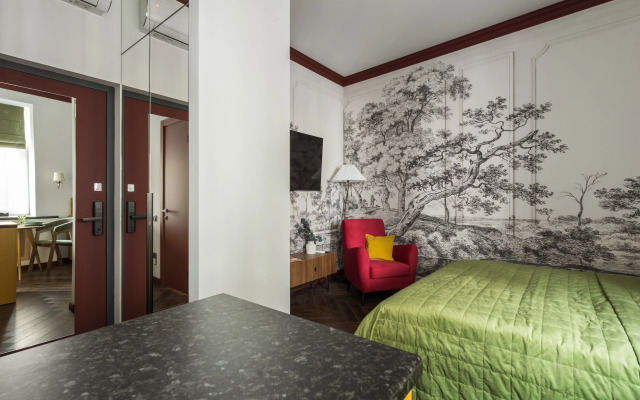 Квартира New Horizon Art Vinil 54 новое пространство с уникальным интерьером и технологиями умного дома