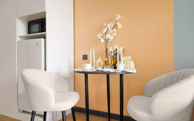 Апартаменты Стильная новая студия с видом на Москва-Сити