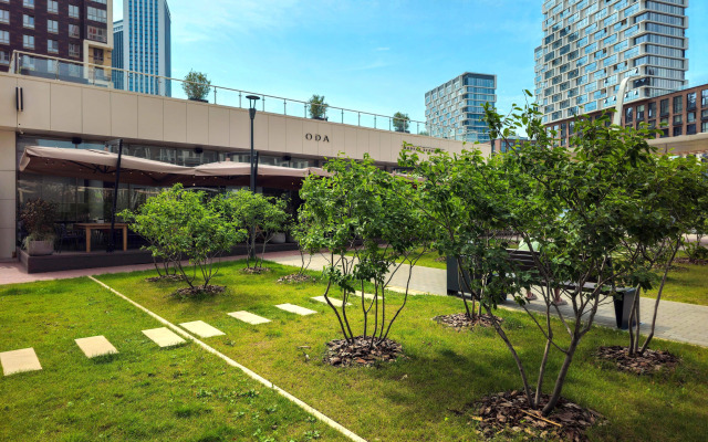 Апартаменты Стильная новая студия с видом на Москва-Сити