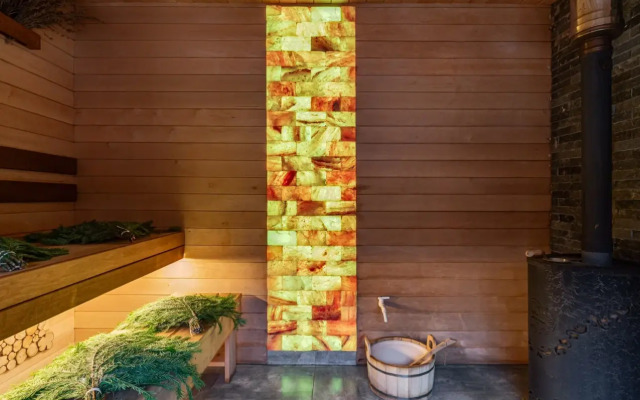 Частный дом А-фрейм Ручей с баней и дровах и чаном