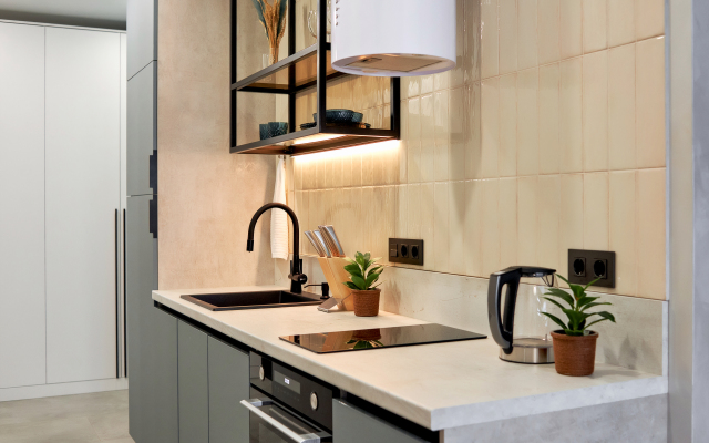 Квартира Aparts Pro Дизайнерская видовая студия у Волги в ЖК Галактика на 20 этаже