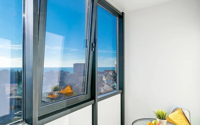 MorskayaSimfonya2 uyutnye s balkonom vidom na more i bassejnom na territorii Apartments